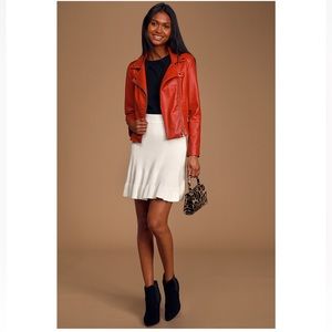 NWT Free People Ivory Solid Gold Sweater Knit Skirt